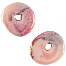 DQ Greek Ceramic bead donut – Rose-black